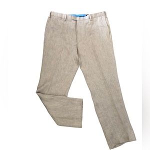 Banana Republic Mens 38x32 100% Linen Slim Fit Straight Leg Modern Dress Pant